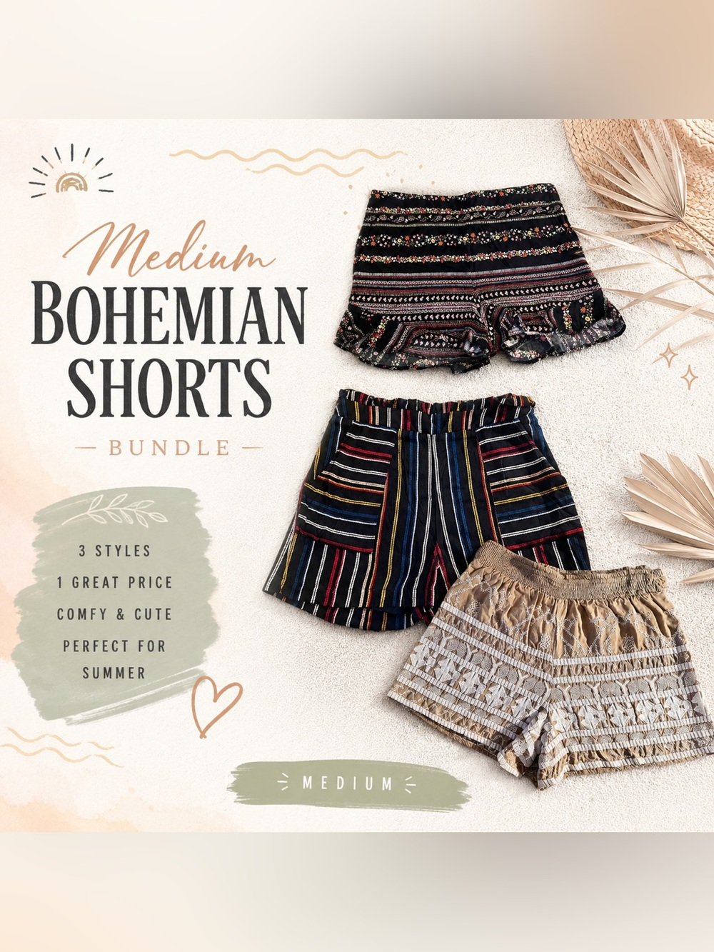 Boho Shorts Bundle Medium